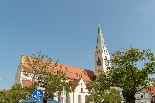 Kempten, Germany, September 8, 2023 Historic old Saint Mang church in the city center