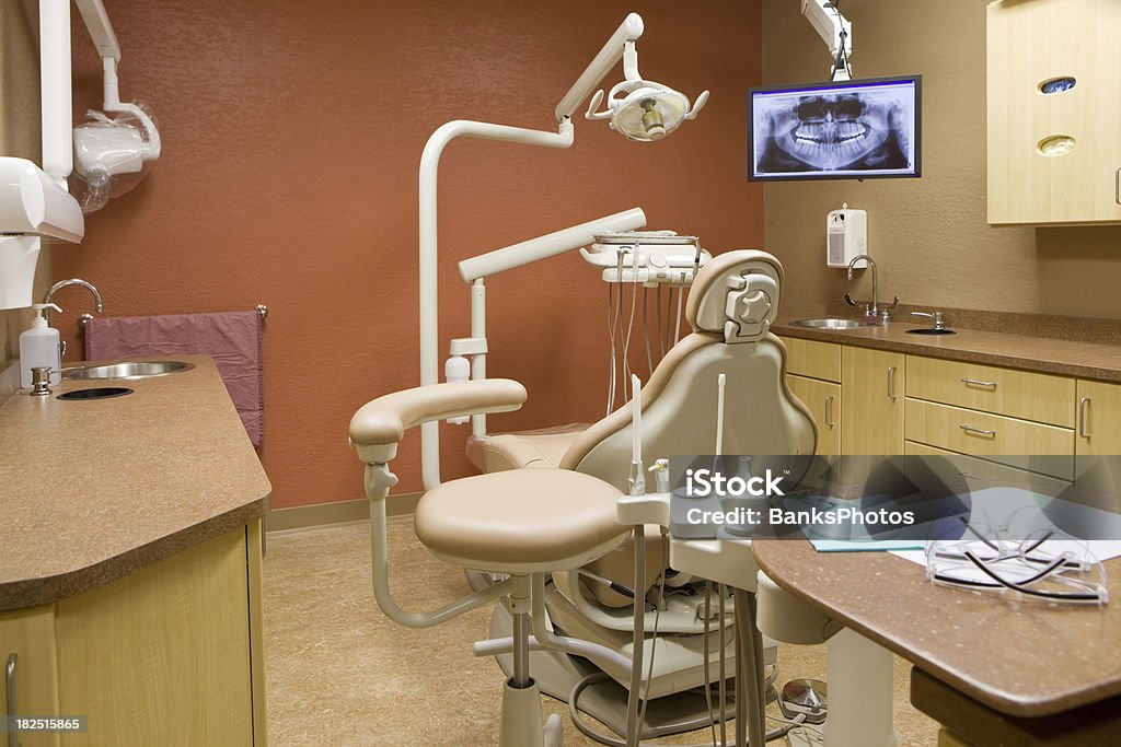Moderne Büro mit Stuhl und Dental X-Ray - Lizenzfrei Röntgenbild Stock-Foto