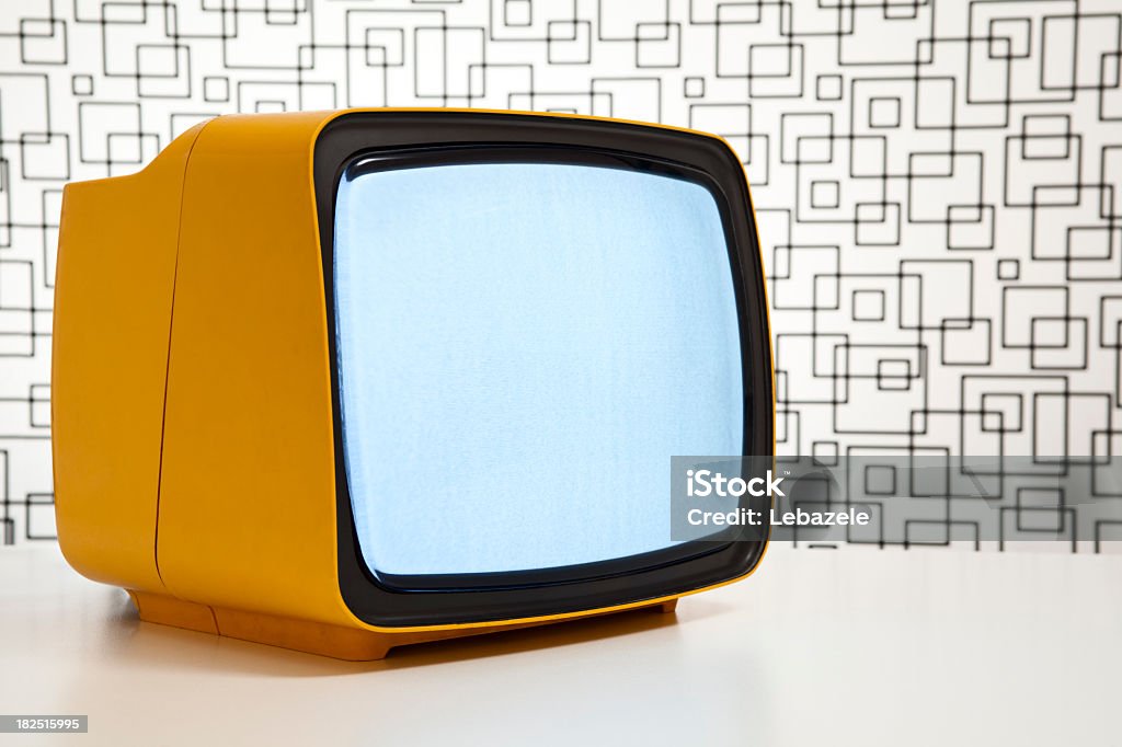 Vecchia Tv BW - Foto stock royalty-free di Televisore