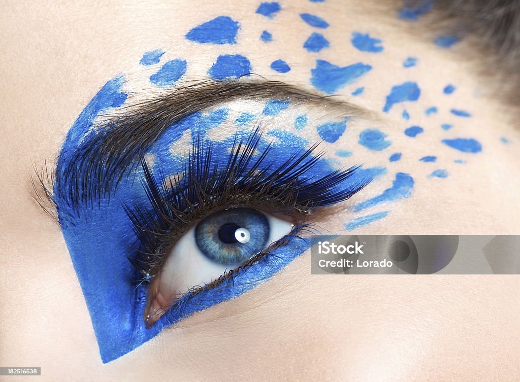 Голубой макияж - Стоковые фото Взрослый роялти-фри