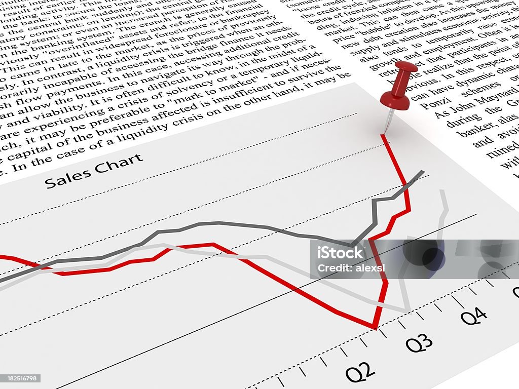 Análisis gráfico de ventas - Foto de stock de Ahorros libre de derechos