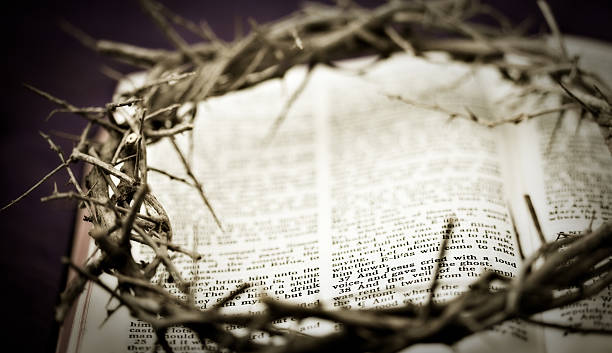istock Crown of Thorns and Bible 182516917