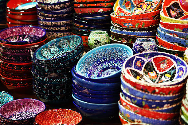 istock Turkish Pottery Bowl display handicraft Design Spice Bazzar 182517120