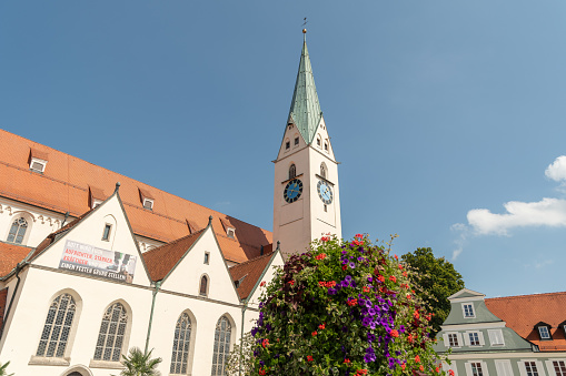 Kempten, Germany, September 8, 2023 Historic old Saint Mang church in the city center