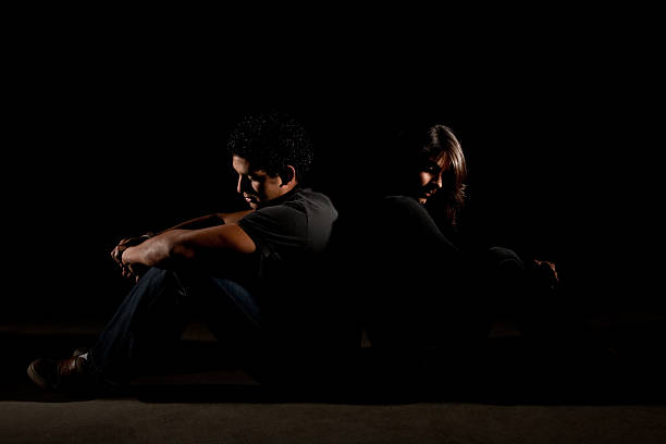 Depressed man and woman
