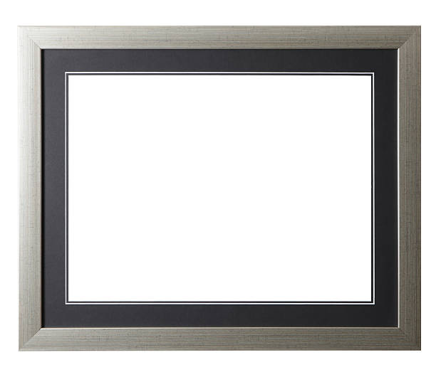 Silver Grunge Frame stock photo