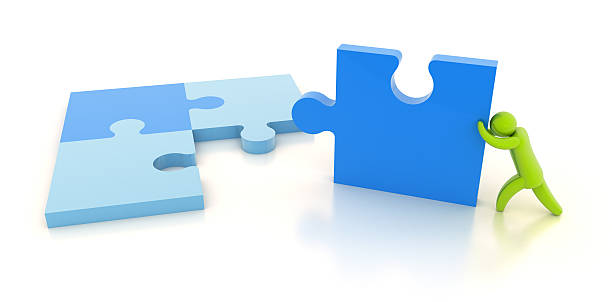 istock 3D person with Jigsaw Puzzle 182518704