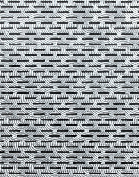 istock Brushed Metal Curve and Slot Grid Background, Texture, or Pattern 182519174