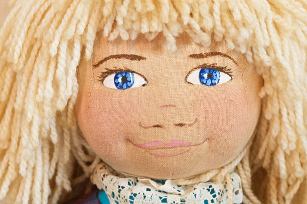 istock Vintage Handmade Rag Dolls On Canvas 182519467