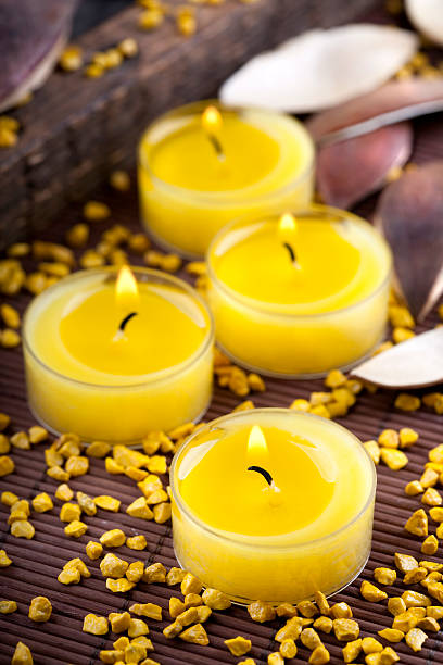 istock Yellow candles decoration 182519499