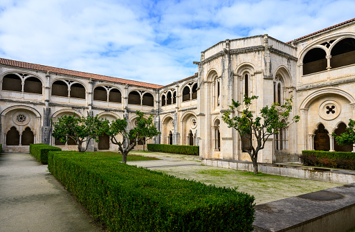 The cloister of the Monastery of Alcobaça (Mosteiro de Alcobaça), Portugal