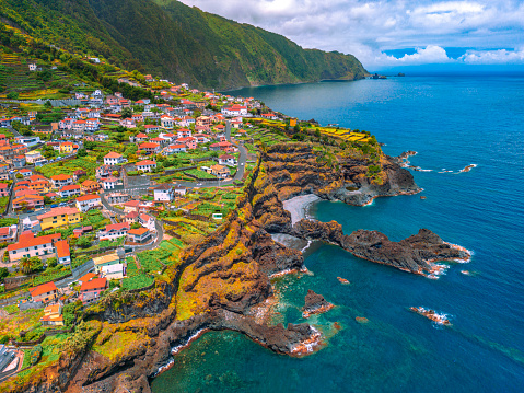 Seixal Madeira Island Portugal Aerial view