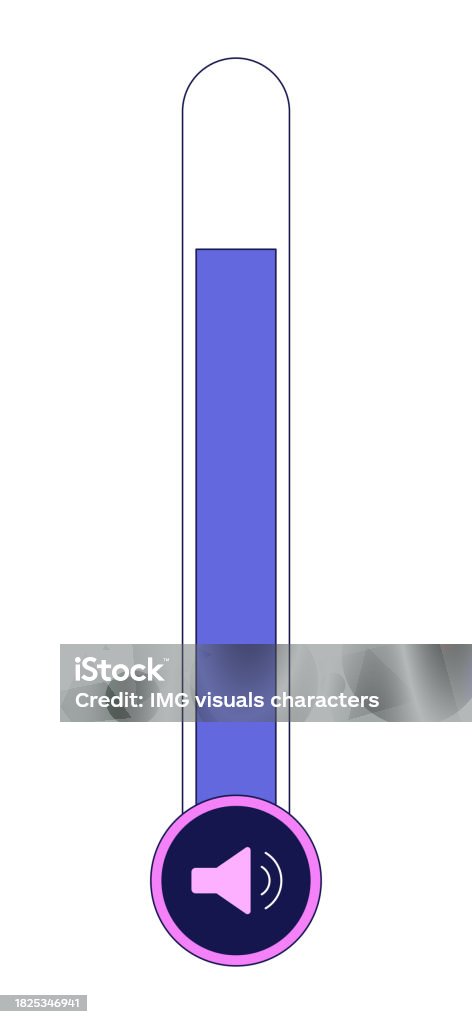 Lines R Volume Control Adjust Volume Control 2d Linear Cartoon Object Stock Illustration ...