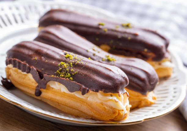 istock Traditional french eclairs with chocolate. 1825391195