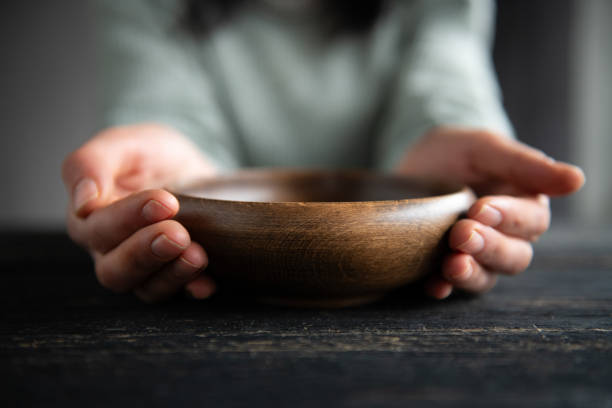 Woman with bowl in hands