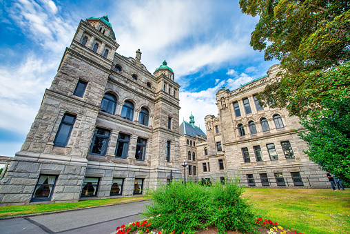 Buildings of Victoria on a sunny day, Vancouver Island