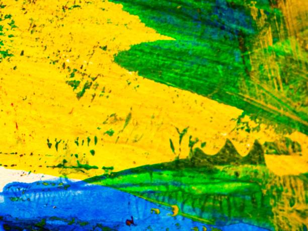 istock Abstract colorful paint background.  Colorful paint stains texture with copy space. Modern painting. Hand painted abstract artwork. 1825483446