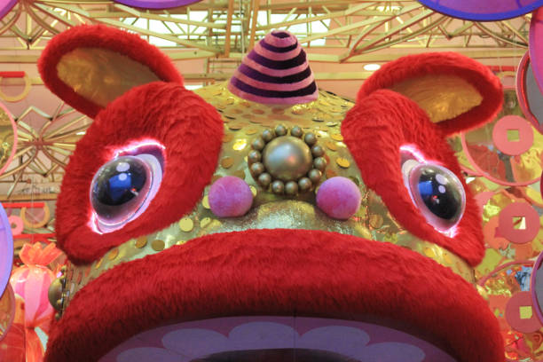 istock a Chinese lion dance for Chinese new year 1825496599