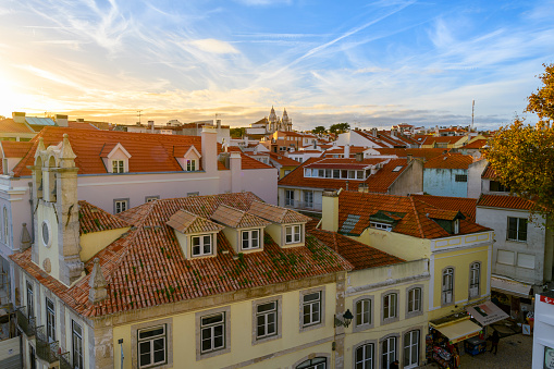 Skyline with church in Tavira, Portugal