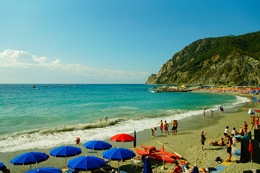 Monterosso beach in italy