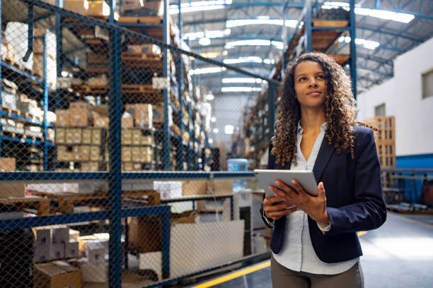 istock Foreperson supervising the operation of a distribution warehouse 1825644909