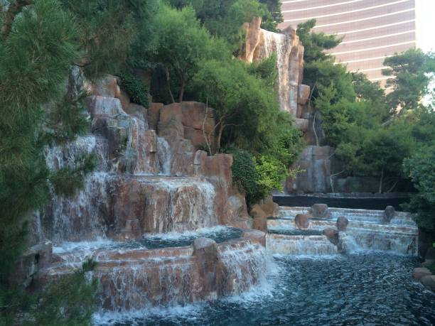 istock Rocky Waterfall Pond on Las Vegas Strip 1825807699