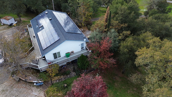 Northern California home has joined the effort of conservation and the use of solar energy.