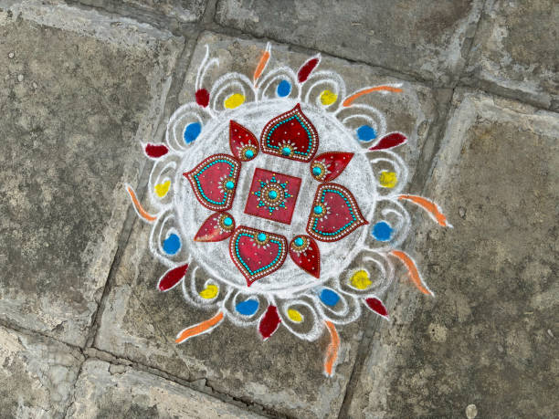 istock Rangoli Design is an art form made during using powder colours 1825864626