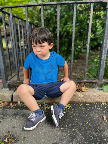 Portrait of a little boy at playground