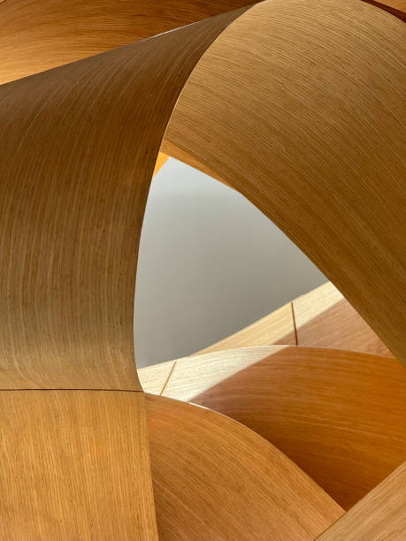 abstract background of wooden bends