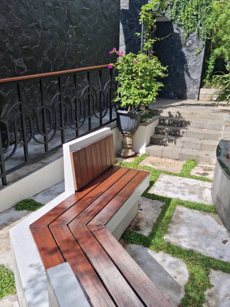 istock Polished wooden bench 1826005225