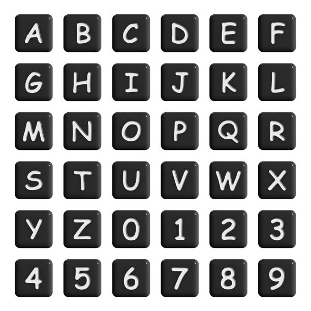 istock Black dice with alphabet and numbers 1826014274