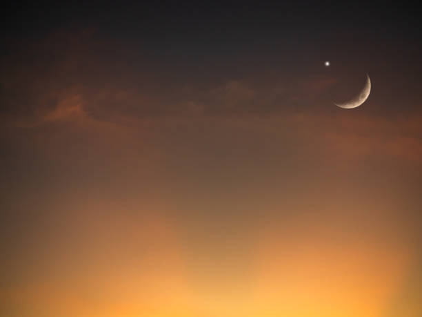 istock Sky Ramadan Moon Crescent Star Night Dark Black Background Eid Islam Arabian Kareem Mubarak Ramazan Holy Muslim Dua Travel Space Landscape Cloud Muharram Allah Dusk Arabic 1826020254