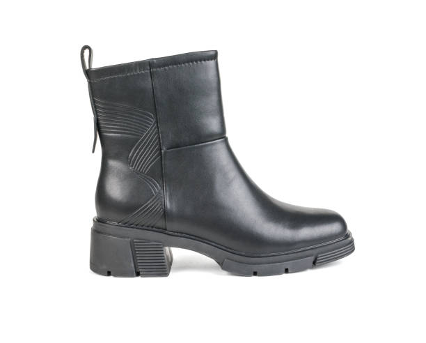 istock Elegant women's black ankle boots isolated on a white background. 1826028388