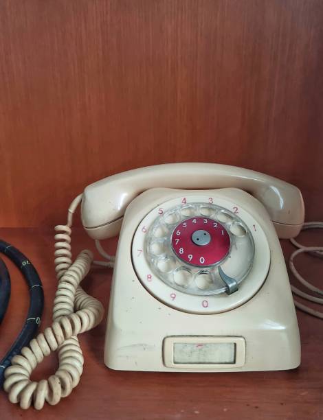 istock Cable corded rotary dial phone 1826039495