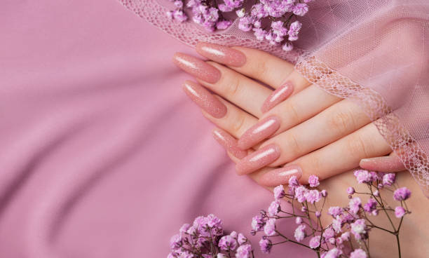 istock Female hands with beautiful manicure 1826080590