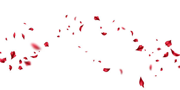 istock Red petal design background blowing in the wind beautiful vector illustration 1826088204