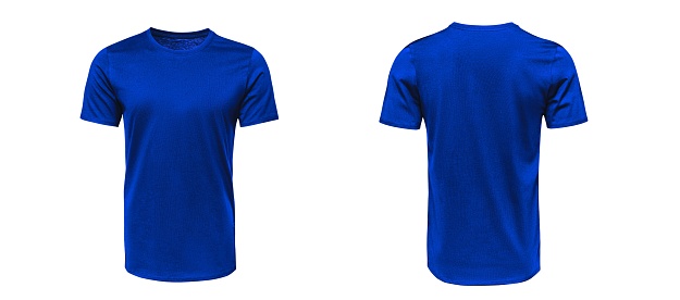 Royal blue T-shirt with nothing neat isolated on white background