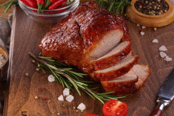 istock Boiled pork on a wooden background 1826133054