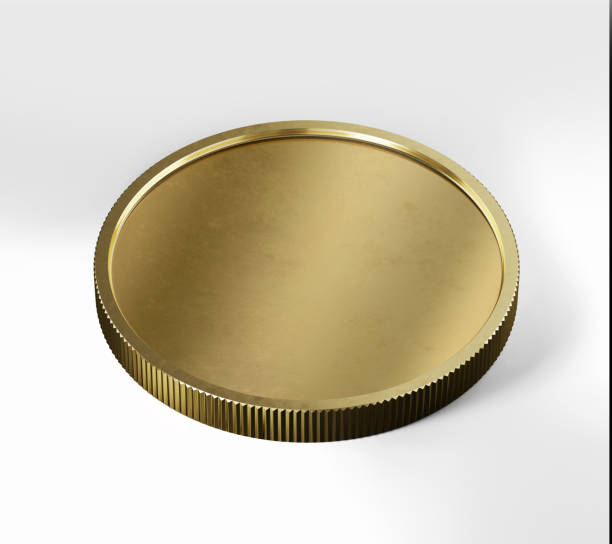 istock Gold Coin, Mockup Template, Banking Concept, Cryptocurrency, 3d Rendered isolated on Light background. 1826153347