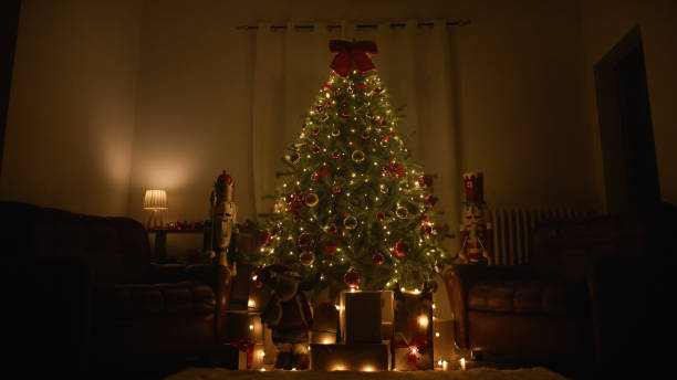 istock Christmas night House composition in december 1826214864