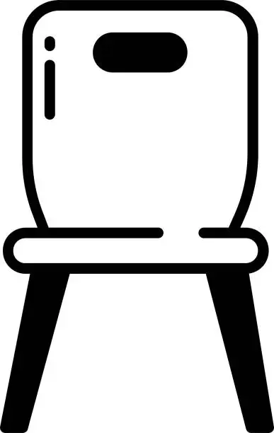 Vector illustration of Chair. glyph and line vector illustration