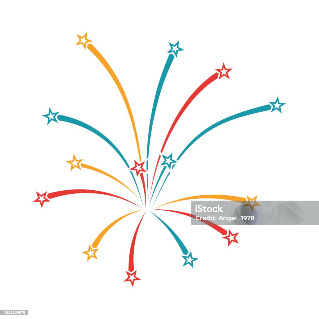 Very Simple Firework Fireworks Simple Element Stock Illustration - Download Image Now ...