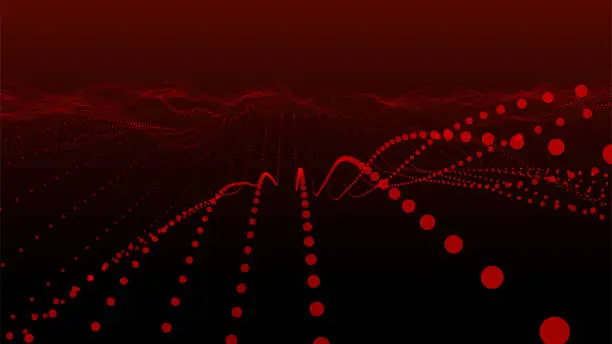 Vector illustration of Abstract futuristic background. Big data visualization. Network connection. Data transfer. 3d rendering. Technology background vector. Vector illustration.