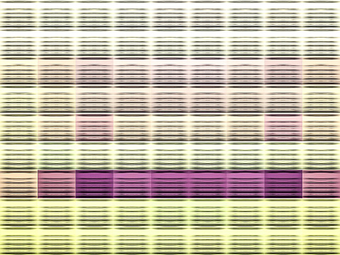 A 9X9 abstract image of rows and columns.  8 of them are highlight in purple. This concept could represent banking and finance.