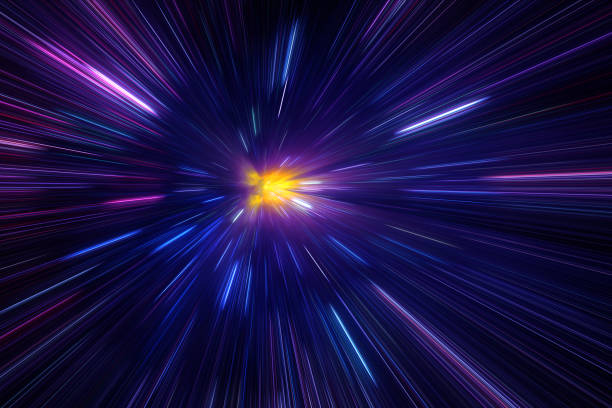 istock Time warp, traveling in space. SpaceTime traveling concept. Physical science 1826369297