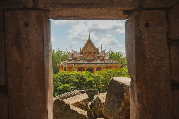 istock Buddhist Temple through a Ruined Arch 1826380679