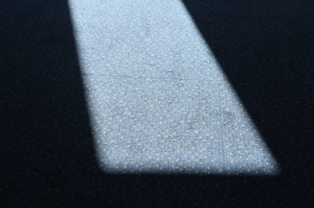 istock Blue carpet floor with sunlight shining on it 1826448825