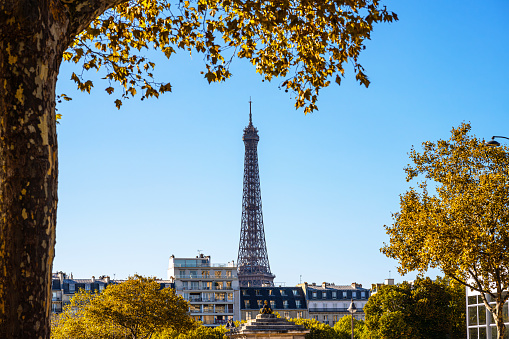 View on Tour Eiffel, in autumn