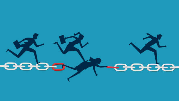 istock B2B solutions, business connections. Selfless businesswoman connecting chains together 1826489672